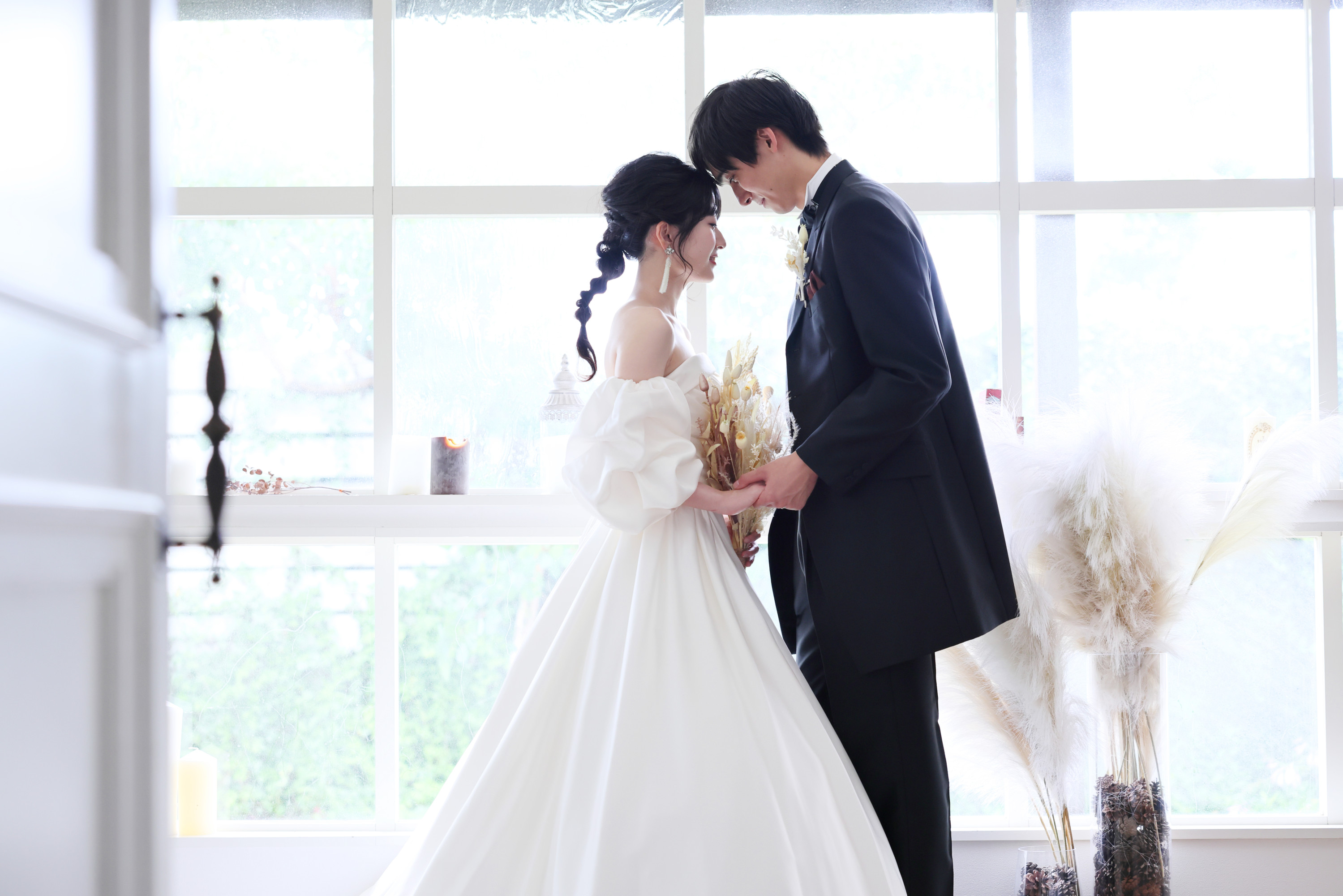 洋装のウエディング写真